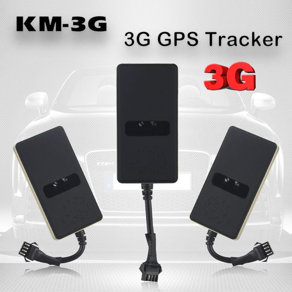 

3g wcdma gps vehicle tracker km-3g real-time tracking car gps locator over speed/geo-fence alarm blind area uploading data