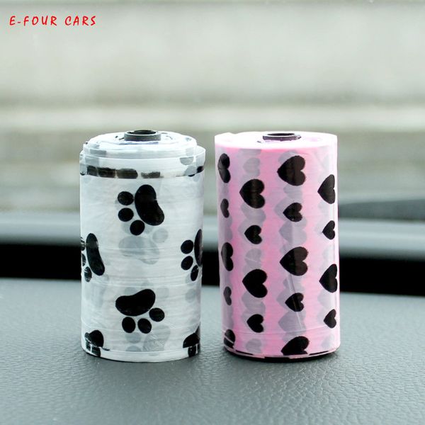 

e-four car disposable rubbish bag degradable pe bag green material car trash tin bubbish can storage bin mini size easy carrier