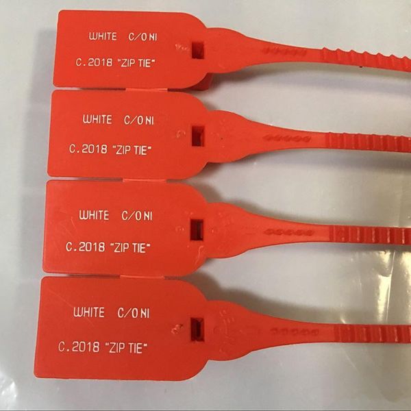 

2020 2018 wholesale red tag zip tie ow plastic tag for off shoes c.2017, White;pink