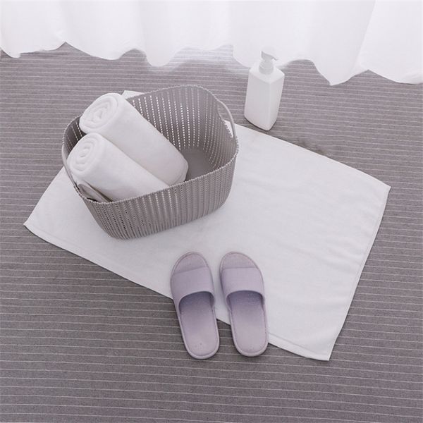 Fabricantes Atacado FVE Star Hotel Toalhas Casa de Banho Hotel Algodão Não Slip Pads Branco Espesso 350G Água absorvente macia pode ser personalizado