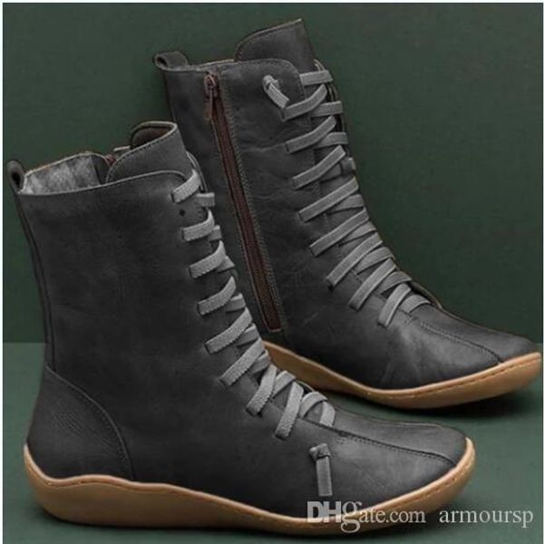 

2019 british wind martin boots ladies large size high to help short boots casual boots explosion models, Black