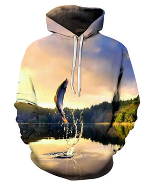 

новые моды горячие продажа рыбы 3d печати толстовки fishman мода одежда женщины / мужчины мода 3d hoodiest tracksutis повседневная пальто то, Black