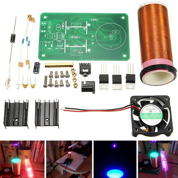 Freeshipping diy mini kit de bobina de tesla de música campo loudspe diy projeto peças módulo