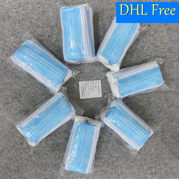 

50pce одноразовые маски для лица 3-слойная алкогольная дезинфекция свободно дышат нетканые маски здоровые одноразовые маски для лица защищаю