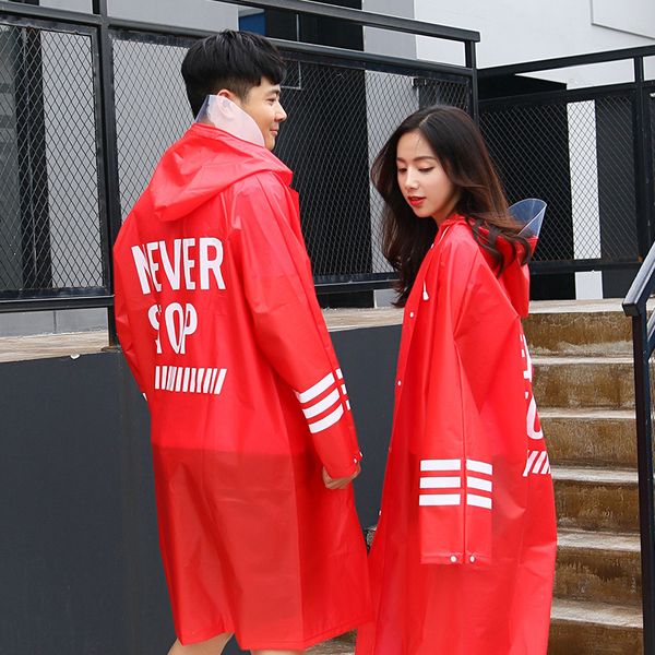 

adults windbreaker waterproof rain jacket rainsuit transparent eva men poncho long coat women capa de chuva infantil 6r286