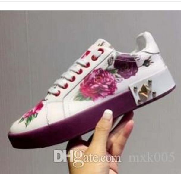 

new leather flats designer sneakers women classic casual luxury franch brand purple rose shoes extremely walking runnig durable hw03, Black