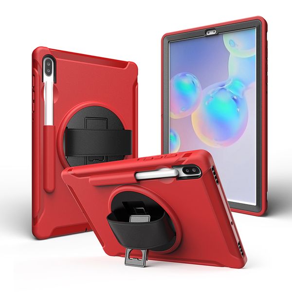

durable silicone case with pencil slot and hand strap for samsung galaxy tab s 10.5 2019 t860 t865 sm-t860 sm-t865 tablet