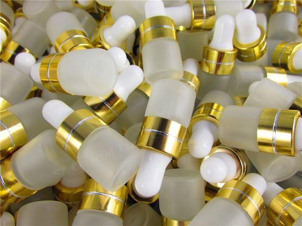

50pcs/lot 1ml 2ml 3ml perfume essential oil bottles frosted glass dropper bottle jars vials with pipette for cosmetic