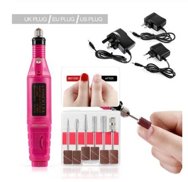 

nail drill manicure machine electric nail file drill machine nail ceramic milling cutter pedicure drill set