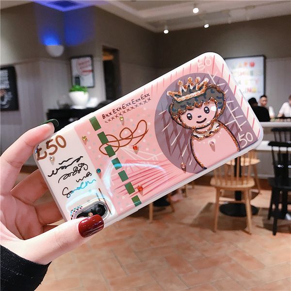 

personality coin design style blu-ray soft silicon phone case for iphone 11 pro x xr xs max 6 7 8 plus drops of glue mobile phone case