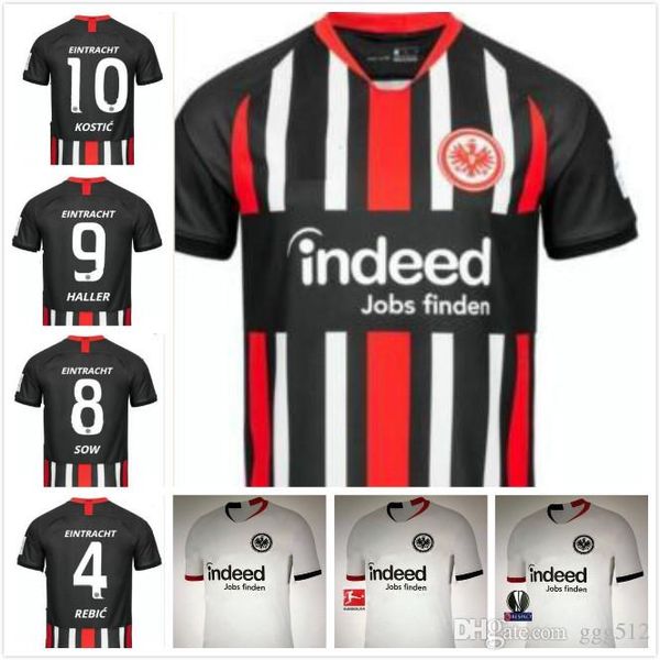 

2019 2020 айнтрахт футбол джерси 19/20 франкфурт home fernandes гуцмана jovic away белый haller kostic футбол равномерное, Black;yellow