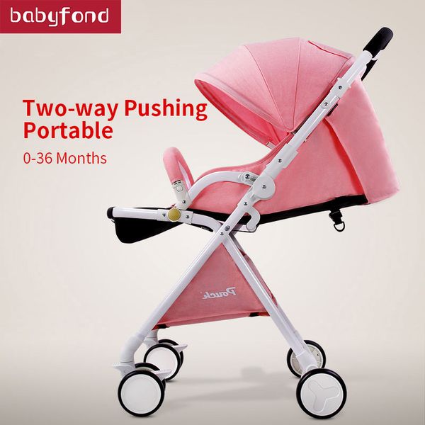 

two-way baby stroller 5.7kg ultra-light high landscape can sit reclining stroller folding absorber adjustable