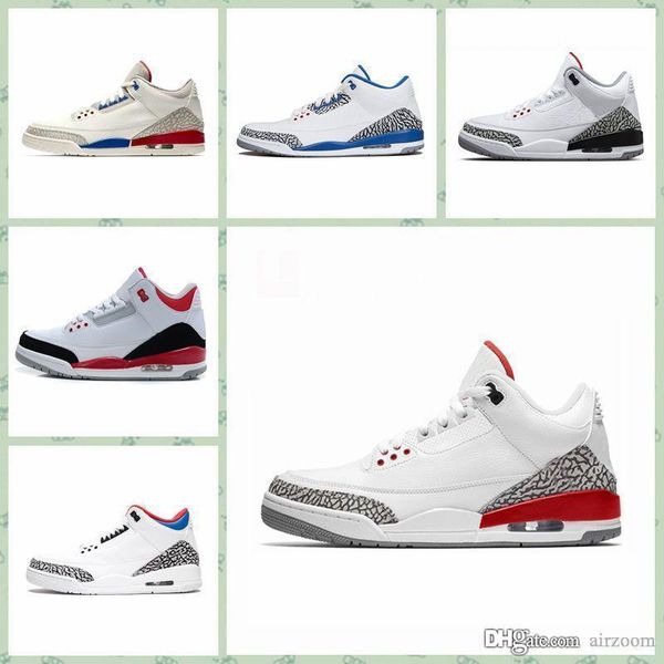 

j003ma sell 2019 3s pure white 3 mens basketball shoes new tinker throw linell chicago og royal black cement sports sneakers