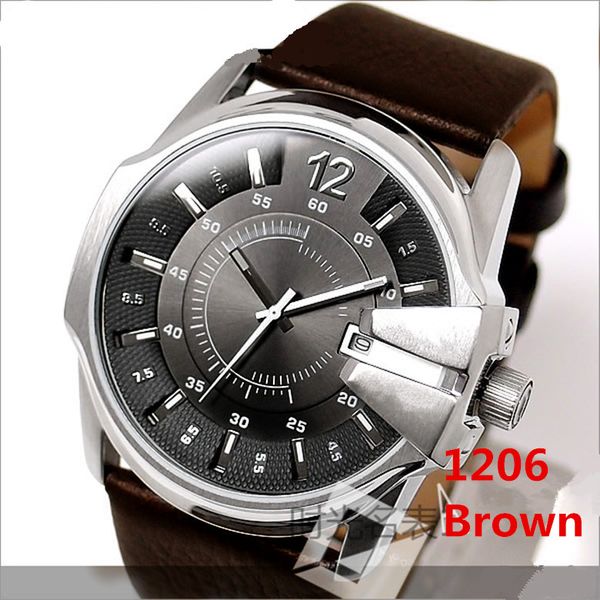 

new fashion men watches brand dz7313 dz7332 watch montre homme luxury watches quartz wristwatches men clock relogios masculino relojes, Slivery;brown