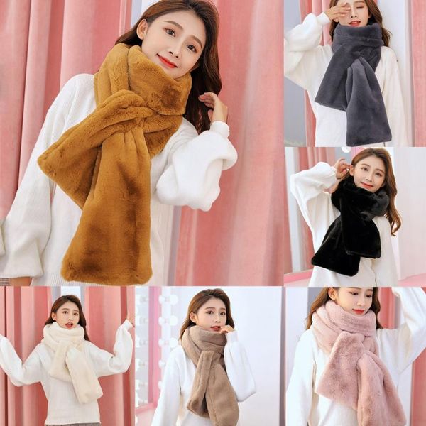 

2020 new autumn winter fashion women's warm and comfortable plush scarf winter fashion scarf neckerchief long warmer #1004, Blue;gray