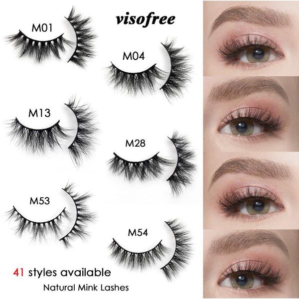 

false eyelashes visomakeup 3d mink lashes natural short wispy eye maquillaje fake
