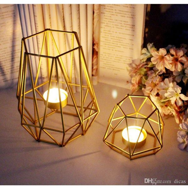 

nordic golden iron candlestick wedding projects home decoration bedroom living room decoration metal candle holder crafts