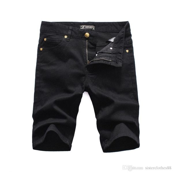 

2020 лето мужских джинсов шорт джинсовых шорт дизайнер шорт mens jean hole hip hop мужской jogger короткого peants хип-хоп мотоцикл байкер d, Blue