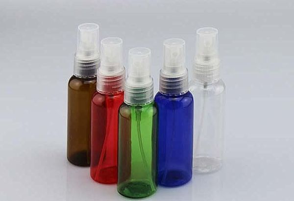 Transparente Portátil 100ml frasco de spray de rega pode encher garrafas de água PET de plástico Frascos Frascos cosméticos Embalagem