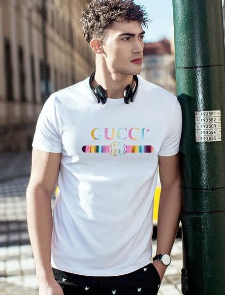 

2019gg t shirts mens fashion calssic designer brand clothing short sleeve luxury bee t-shirt tee 100% cotton business casual asia size, White;black