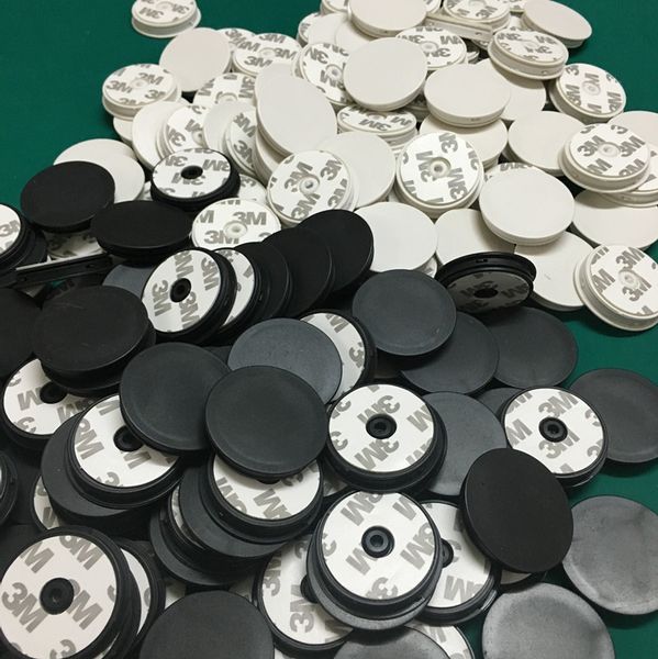 

dhl adjustable quick stand blank black and white phone grip your own phone holder for tablets, iphone universal with white pack ac1142