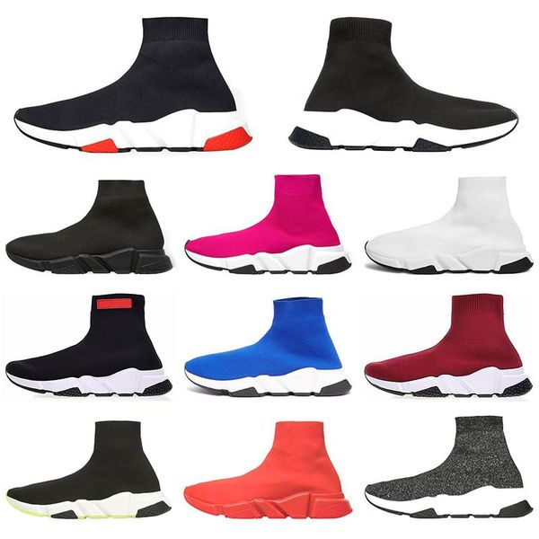 

2020 спортивные кроссовки speed ​​trainer unisex brand flat носка ботинок верхней платформы качества тройной черный тяжелый подошва повседне, White;red