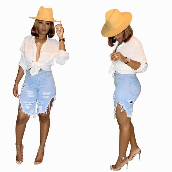 

casual women short jeans pants, Blue