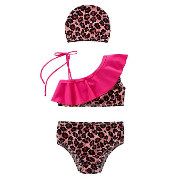 

toddler kid babys girls leopard print strap swimsuit beach swimwear bikini set fashion separate girls swimsuit x