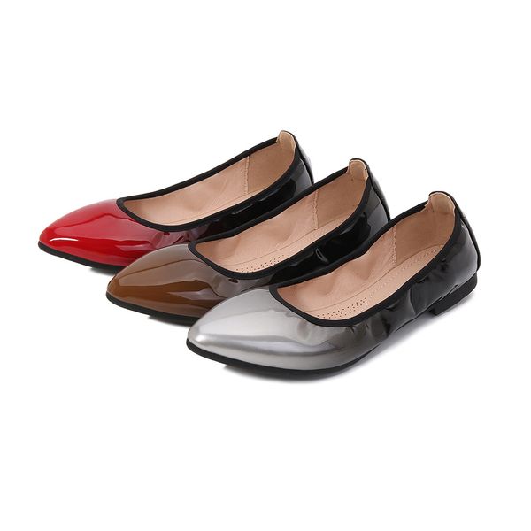 

2020 new egg roll shoes womens soft soled bean shoes, Black