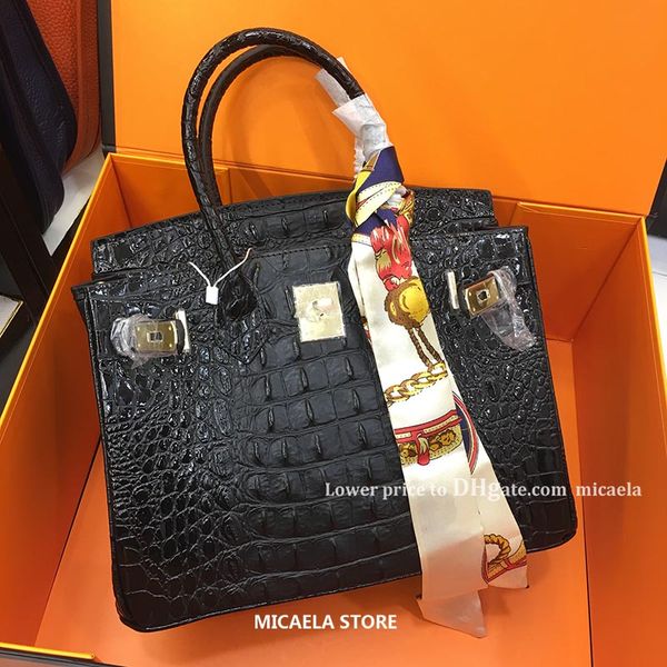 

crocodile bone plain 2020 luxury designer women bags handbags totes brand fashion casual genuine cowhide leather crossbody ladies hand bags