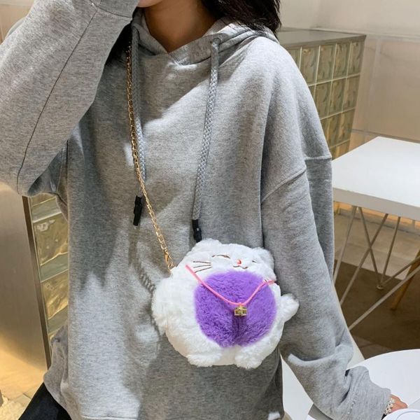 

creative cartoon bag women's cute and funny plush fabric animal bag shoulder bolso panda purse woman casual mini crossbody bags