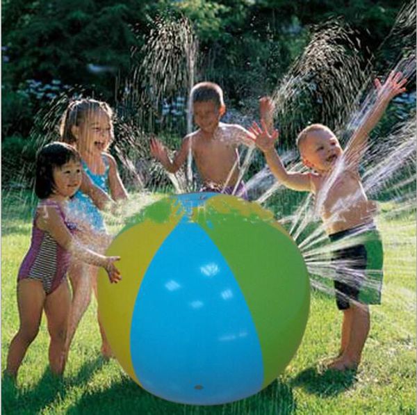 

75cm inflatable beach water ball outdoor prinkler ummer inflatable water pray balloon outdoor play in the water beach ball