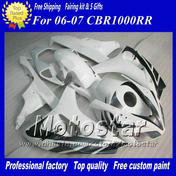 

7gifts road racing fairing kit for honda cbr1000rr 06 07 cbr 1000rr 2006 2007 glossy white fairings ad72