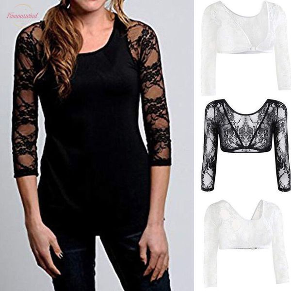 

summer women lace t shirts slimmer long sleeve thinner amazing arms from cap sleeve flab to fab lightweight wrap armwear, White