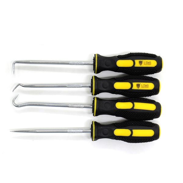 

4pcs car automotive extra long hook and pick set o-ring seal remover craft tool