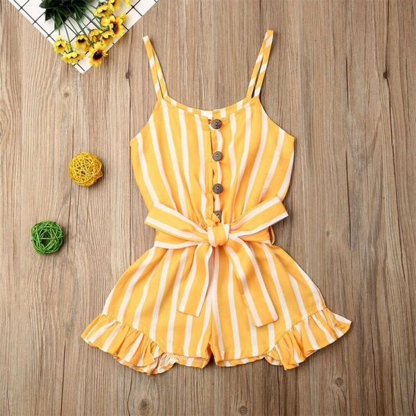 

toddler girls overalls striped bodysuits kids toddler baby girl bodysuit romper jumpsuit playsuit sunsuit clothes set 3-7y, Blue