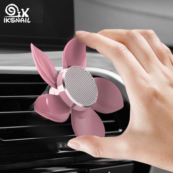 

iksnail new air outlet car perfume petal rotating car aroma clip interior accessories lovely flower ornaments air freshener