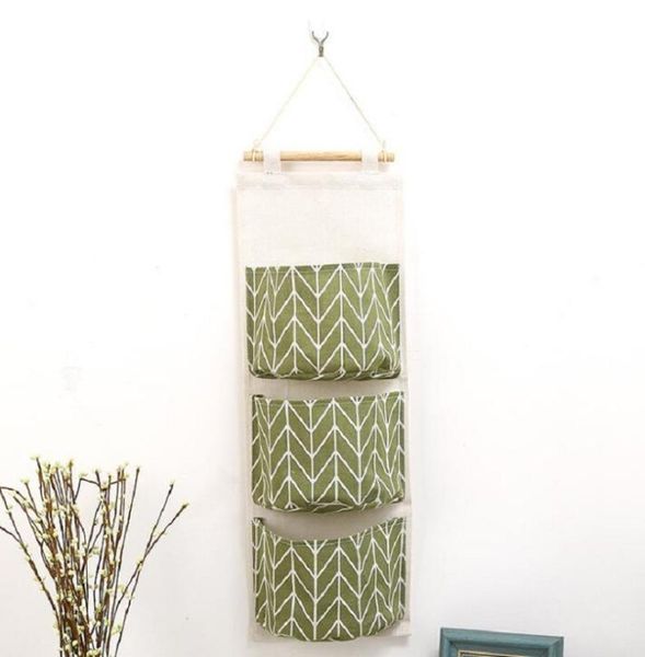 

inspring wall hanging storage bag with with 3 pockets