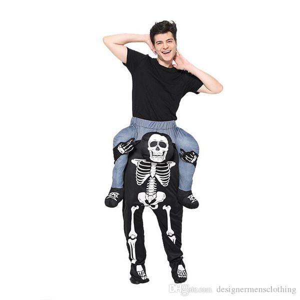 

halloween skeleton theme costume size funny stage costume fashion party mens clothing, Black;red