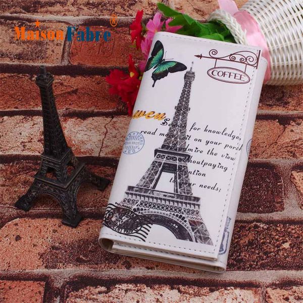 

2018 mafa women long design purse clutch wallet printing bag card case butterfly iron tower dropshipping csv f27, Red;black