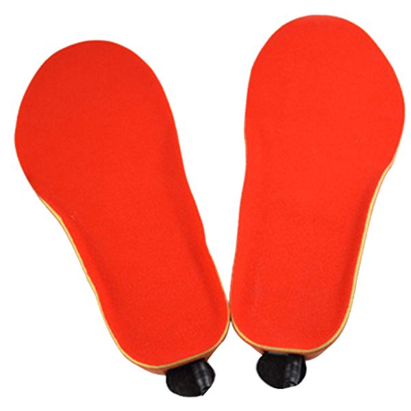 

beau-electric heated shoe insoles foot warmer heater feet battery warm socks ski boot, White;pink