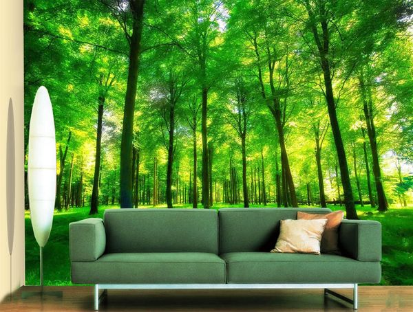 

self-adhesive] 3d green woods 15987 wall paper mural wall print decal murals