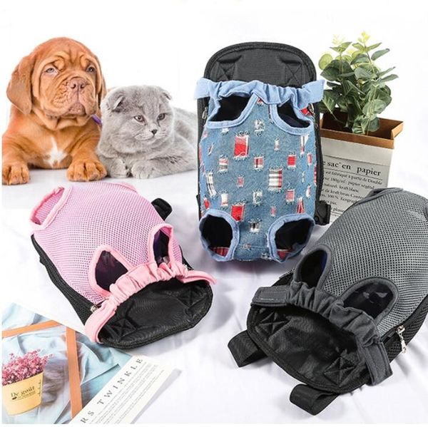 

передняя sling сумка cat puppy pet dog перевозчики пять отверстий сетки рюкзак собака двери carrier tote зоотоваров 15 designs yysy156