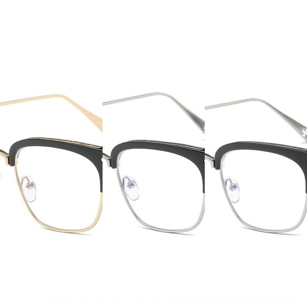 

xue myopia zhiqian frame computer anti-blue myopia glasses large frame men's plain glasses 8705, Silver