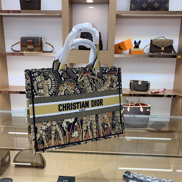 

designer handbags dior classical style genuine cow high leather luxury tote clutch shoulder shopping bag