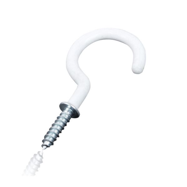 

20pcs coated soft plastic+ iron screw in cup hooks ring plant jewelry hanger holder dining bar tool