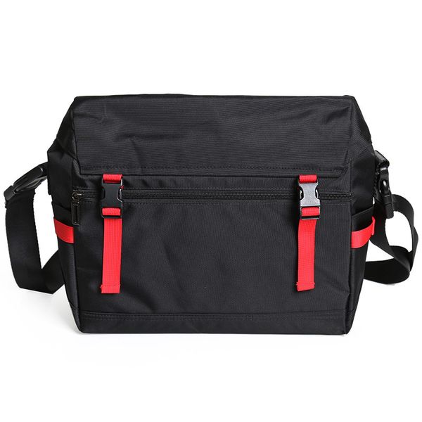 

men's bag pure black shoulder bag stylish shoulder poor popular brand fixed-gear riding xie bao