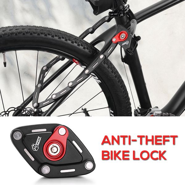 

safety lock mtb mountain road bike foldable bike lock for bicycle chain accessories for bicycle