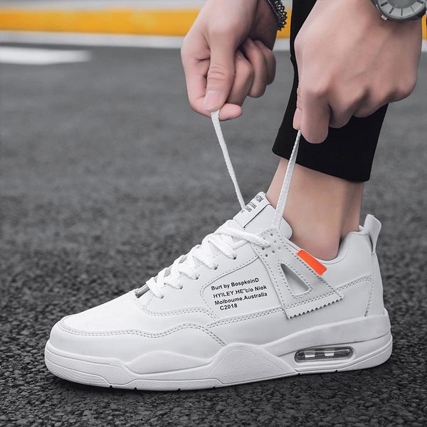 

tennis masculino vulcanized shoes for men trend white shoes lightweight sneakers pu leisure footwears comfort flats male sneaker t200413, Black