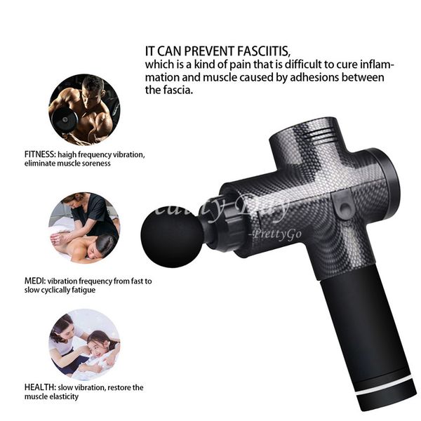 

4 in 1 deep muscle massage gun with large round head bullet head flat head spinal heads sport pain anesis masagger healthy care